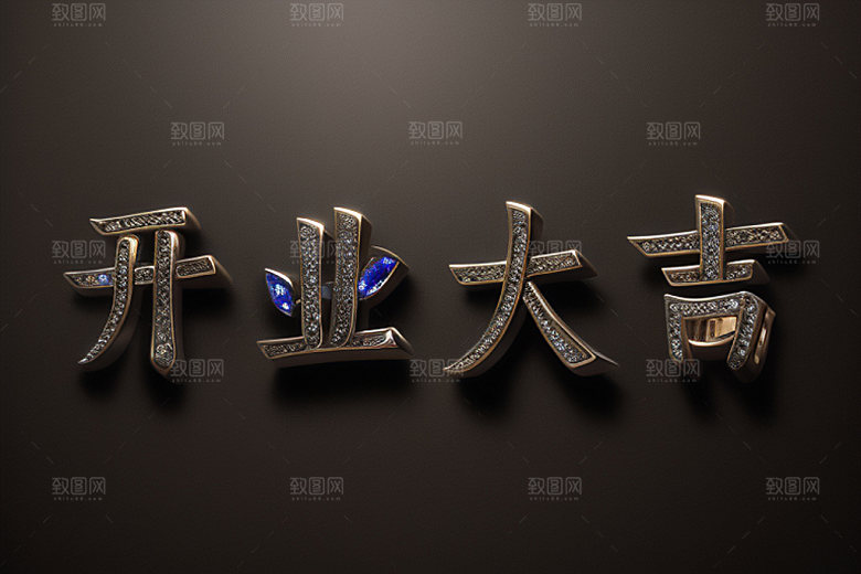 开业设计立体艺术字