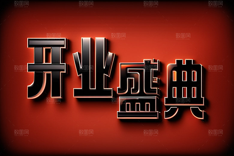 开业商场饭店艺术字