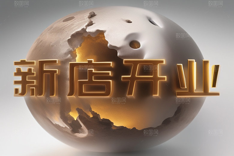 开业店铺3D艺术字