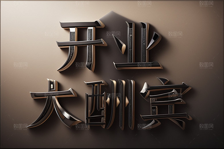 开业商场创意艺术字