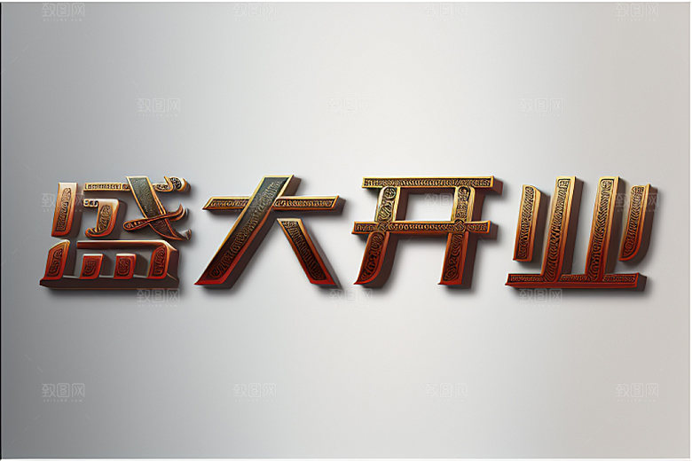 开业店铺3D艺术字