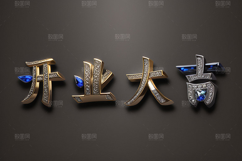 开业商场饭店艺术字