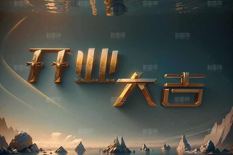 开业店铺商场艺术字