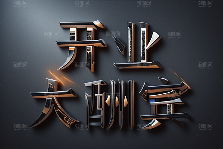 开业店铺设计艺术字