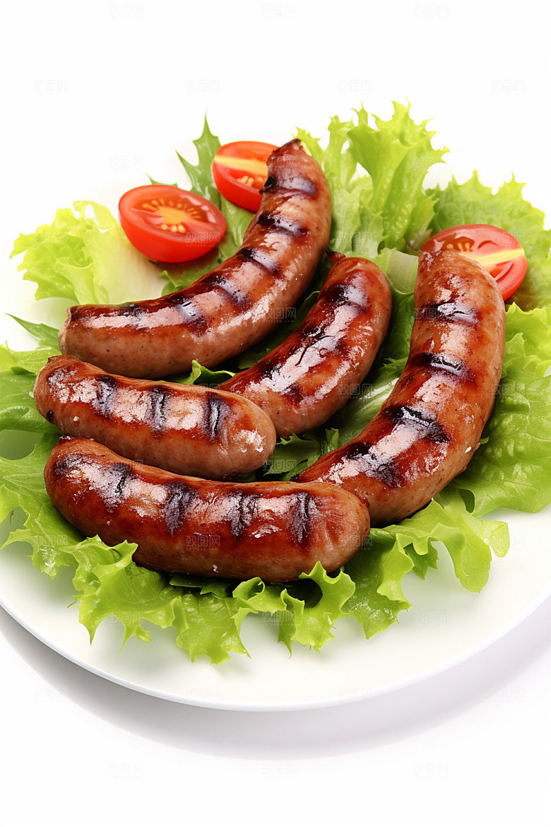 烤肠烤肉美食摄影图