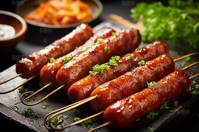 烤肠高清美食摄影图