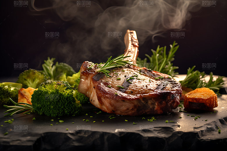 烤羊排美食高清摄影图