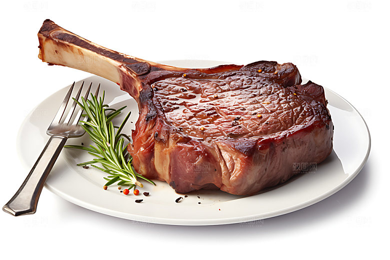 烤羊排美食烤肉摄影图