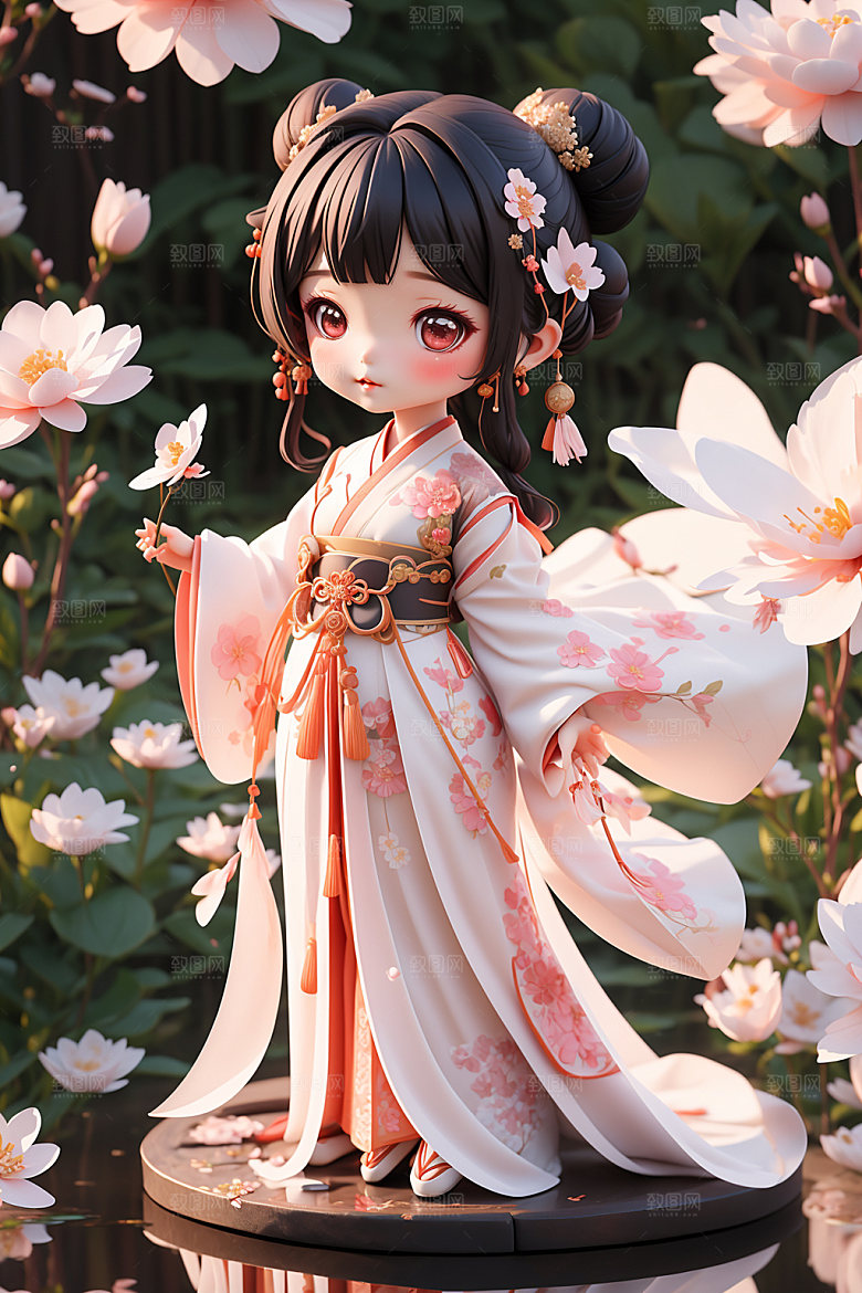 汉服少女3D人物模型