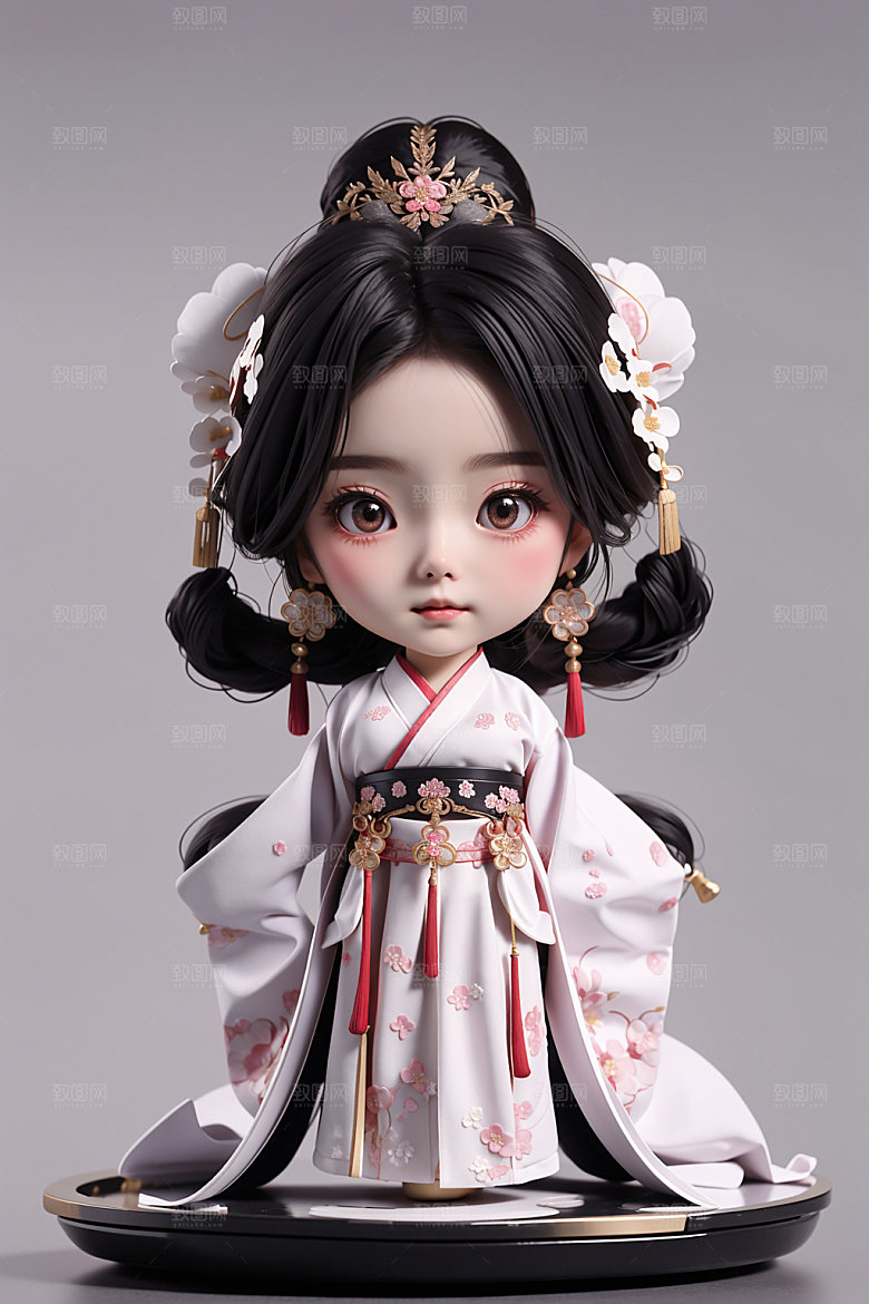 汉服少女可爱3D模型