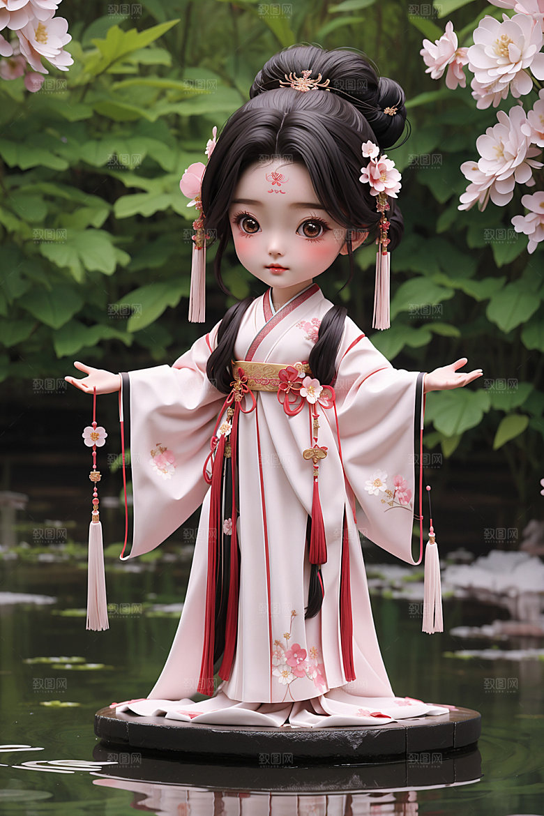 汉服少女3D中国风模型