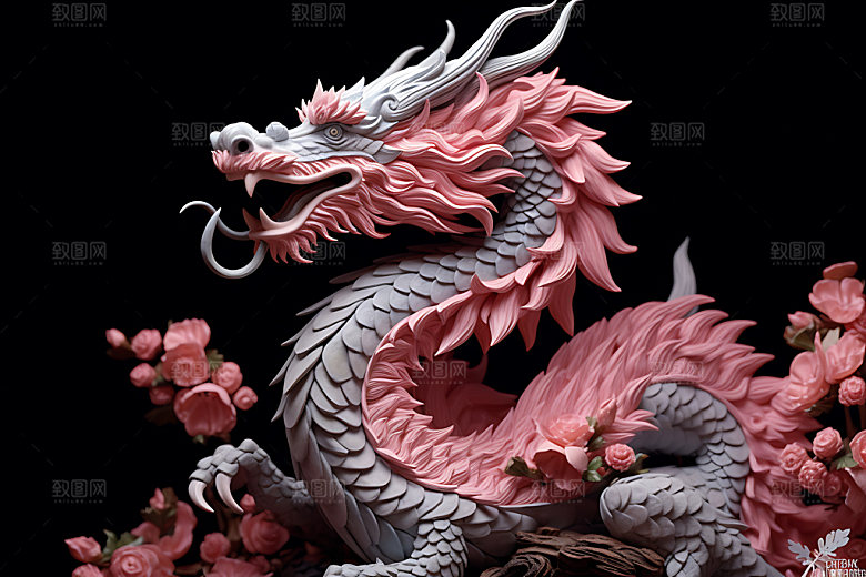 五彩龙艺术彩色模型