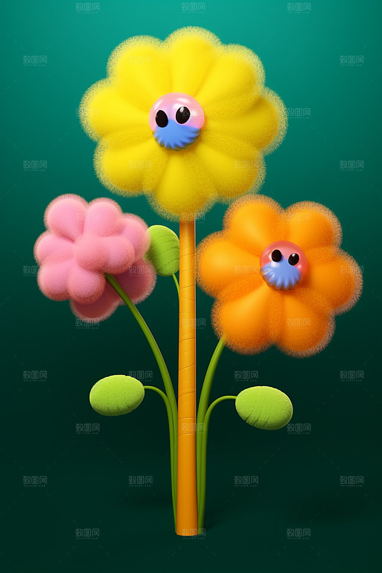 感恩节可爱卡通模型素材矢量元素