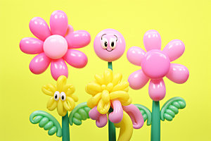 感恩节气球花朵可爱卡通矢量元素