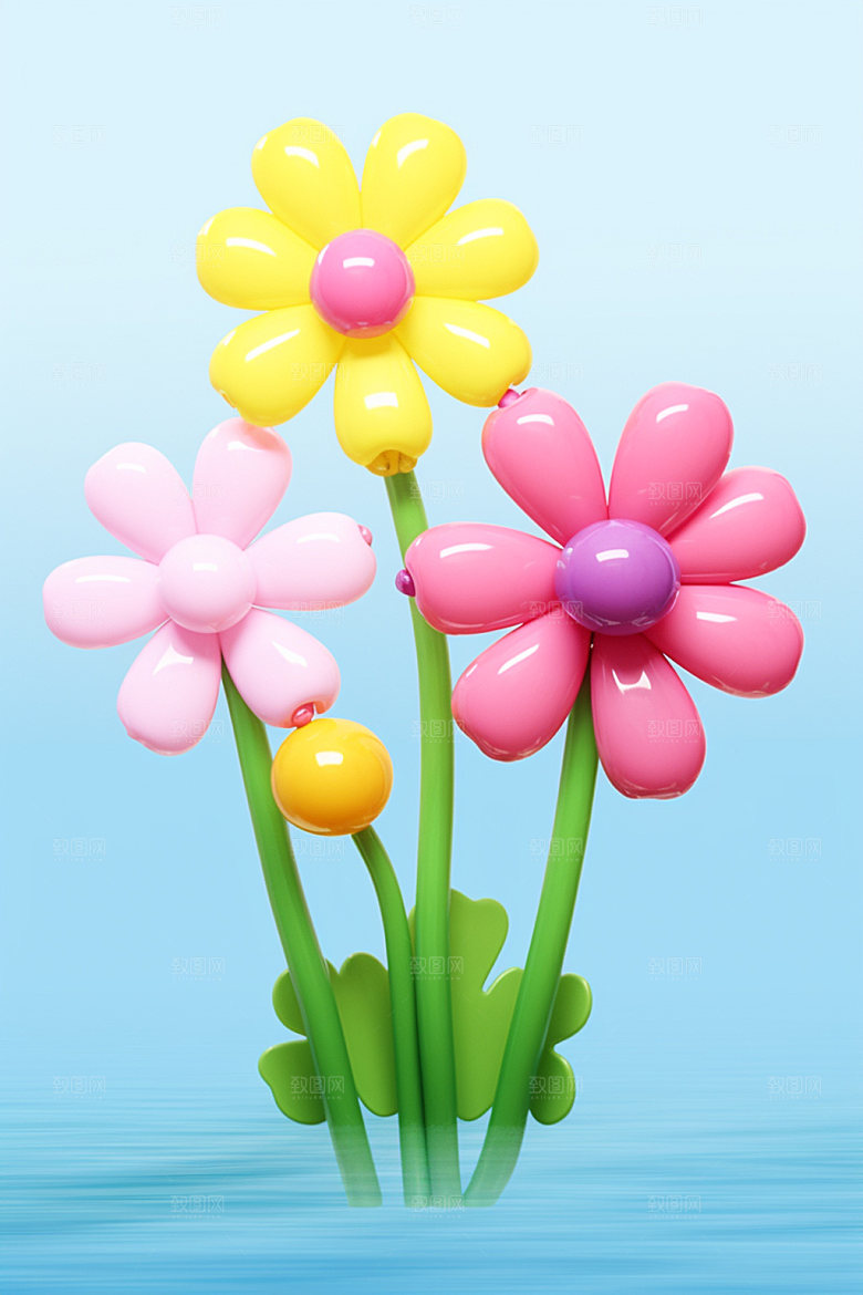 感恩节花卉花束母亲节矢量元素