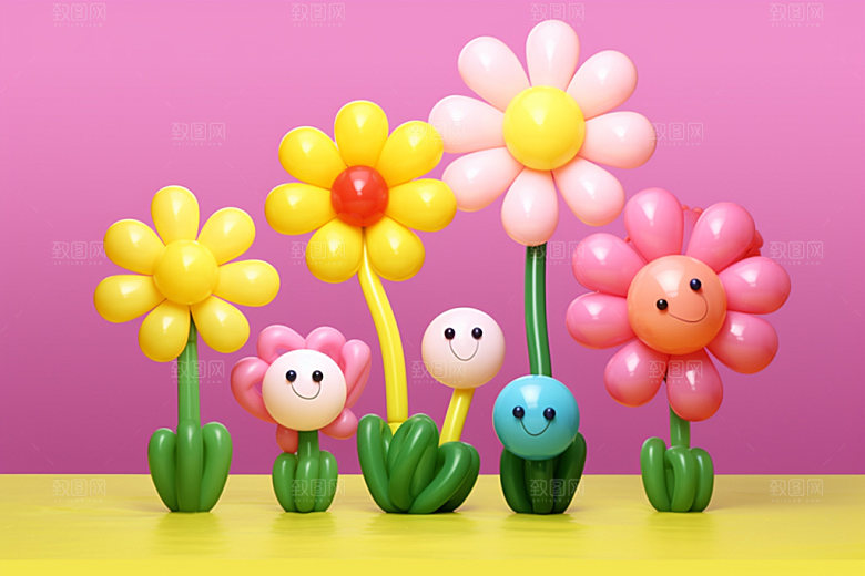感恩节母亲节花卉花束矢量元素