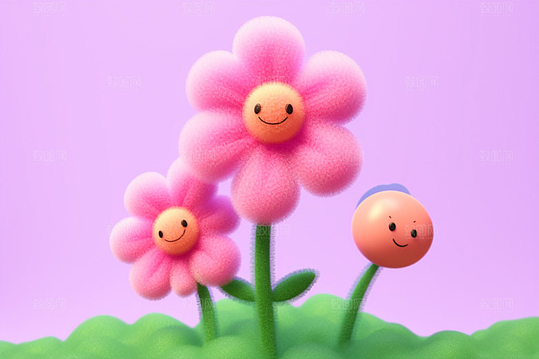 感恩节花卉花束模型素材矢量元素