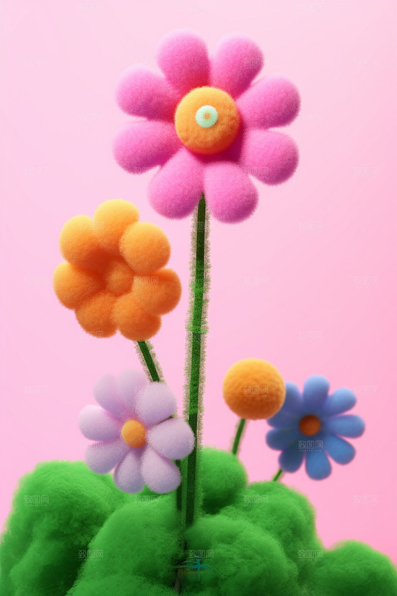 感恩节气球花朵模型素材矢量元素