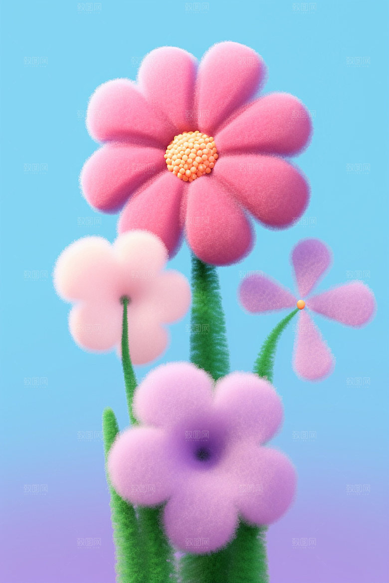 感恩节可爱卡通模型素材矢量元素