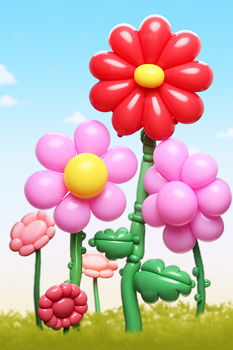 感恩节花卉花束母亲节矢量元素