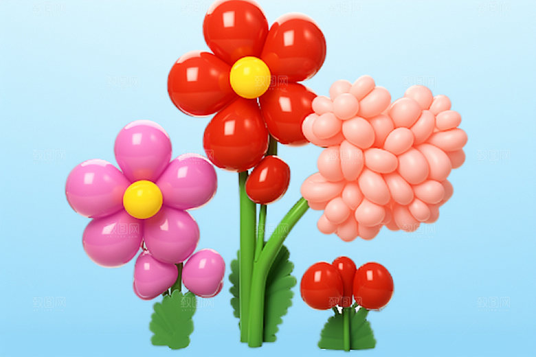 感恩节花卉花束母亲节矢量元素
