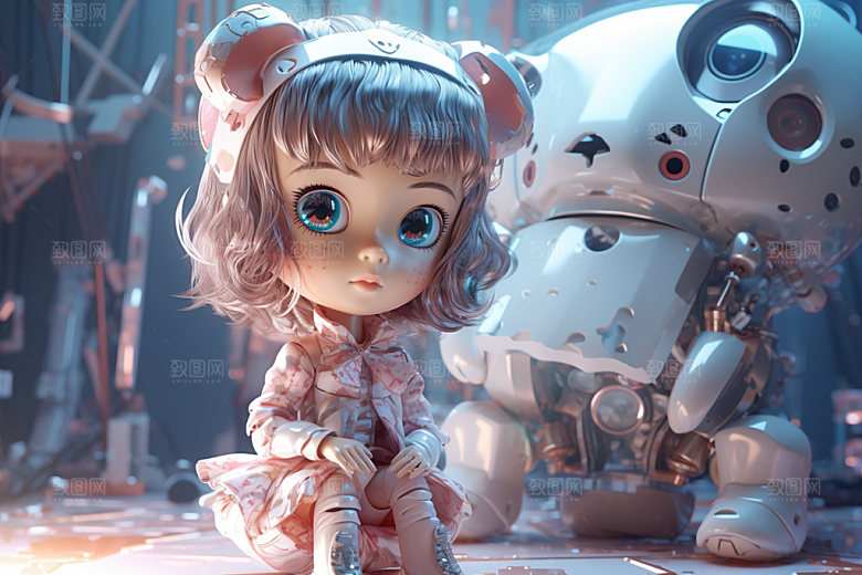 卡通人偶时尚3D模型