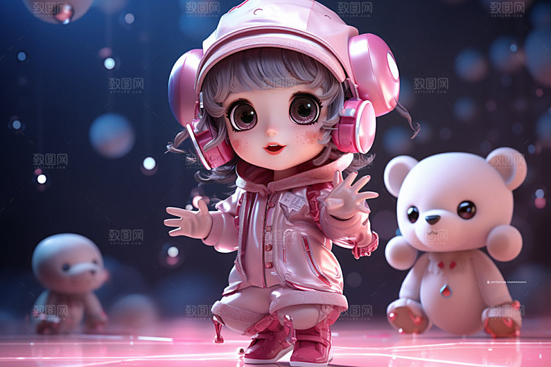 卡通人偶可爱手办模型