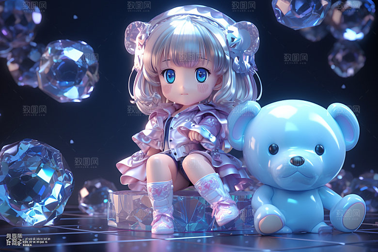 卡通人偶可爱立体模型
