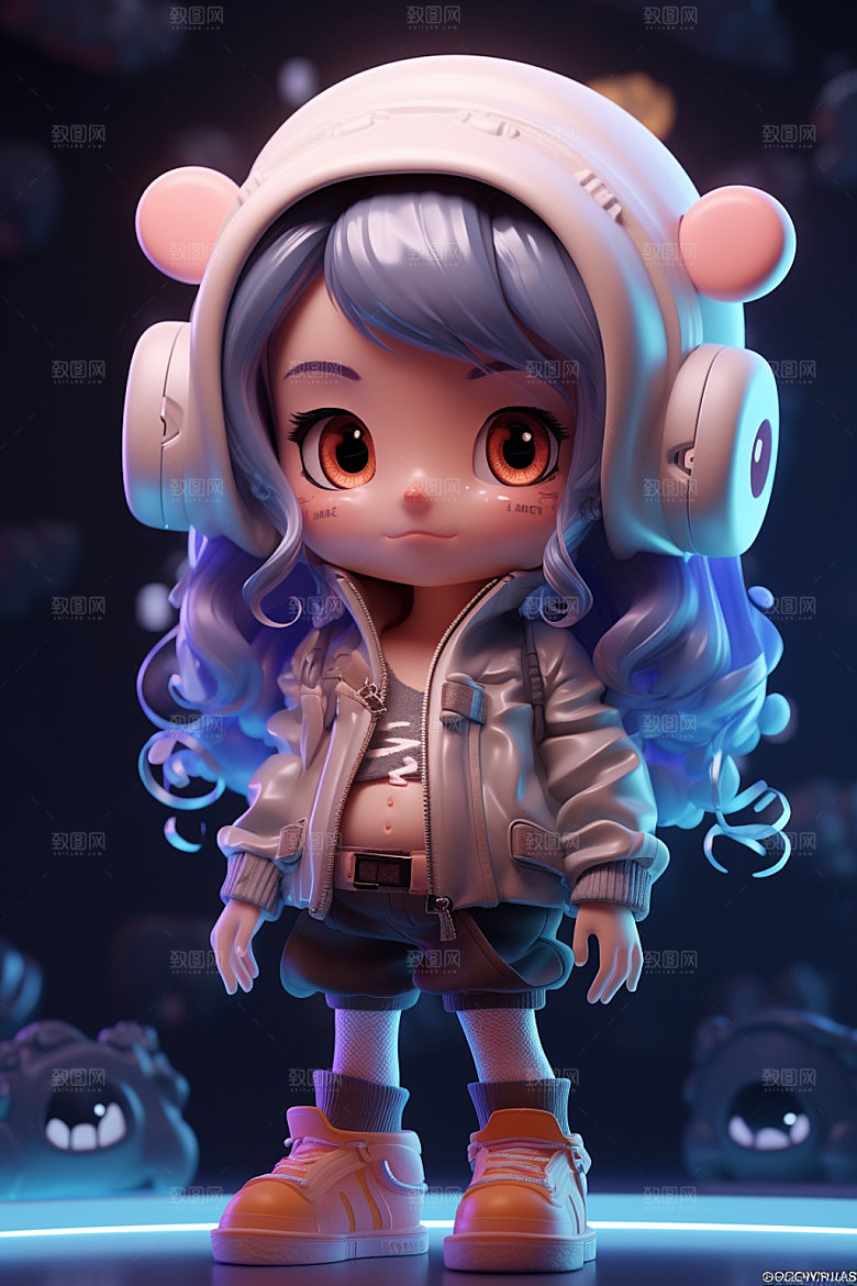 卡通人偶3D立体模型