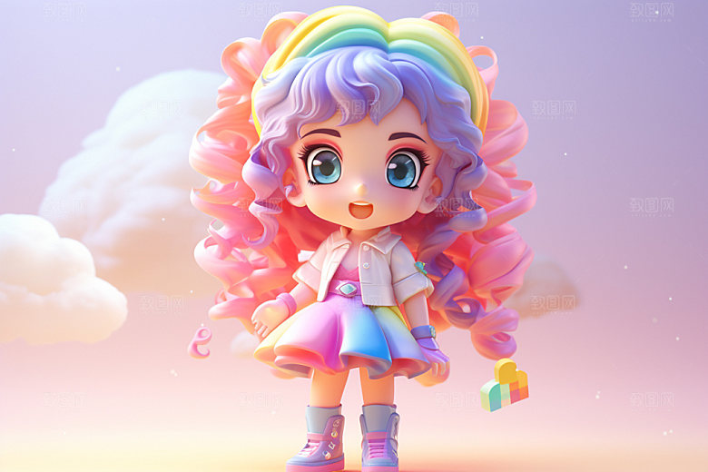 卡通人偶3D人物模型