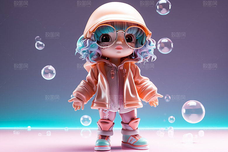 卡通人偶可爱立体模型