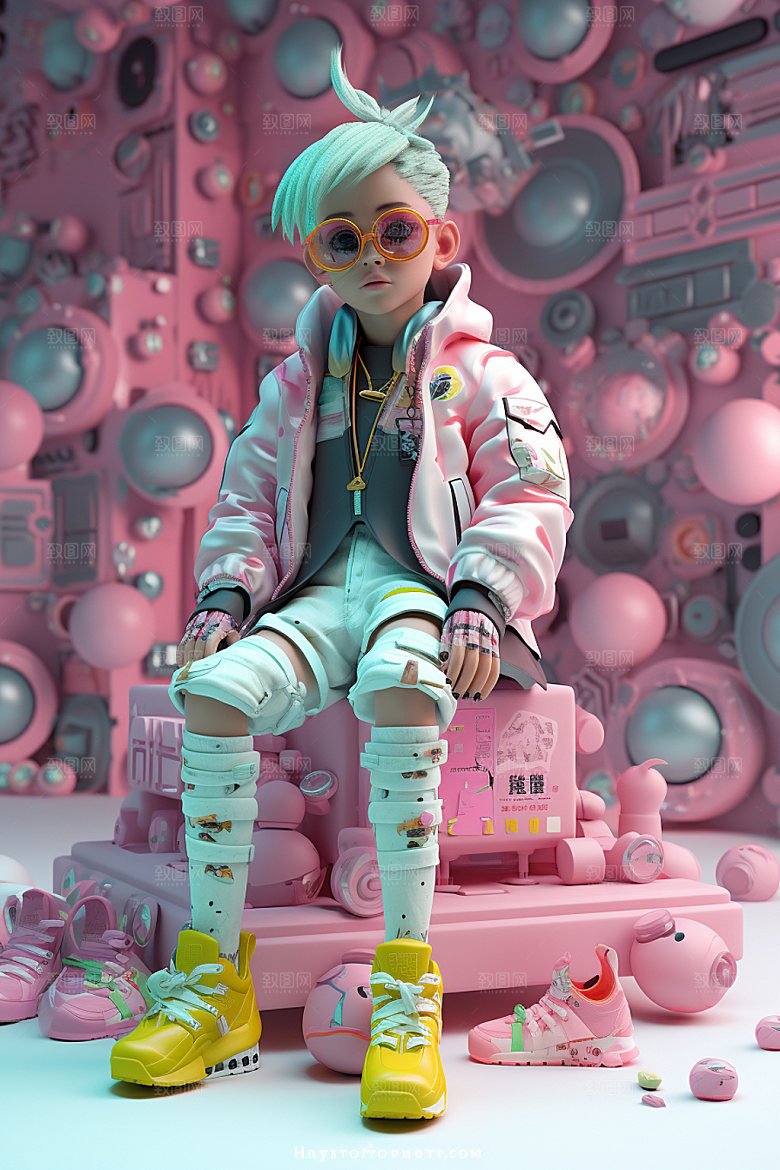 卡通人偶3D立体模型