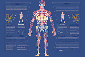 人体模型信息人体结构创意元素