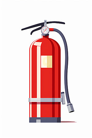 消防宣传消防栓灭火器卡通插画