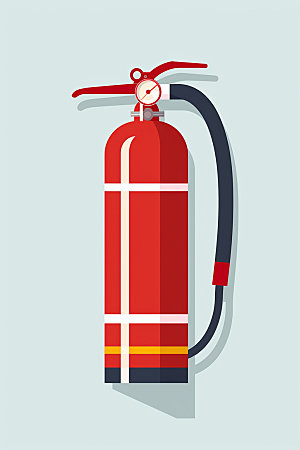 消防宣传消防安全警铃卡通插画