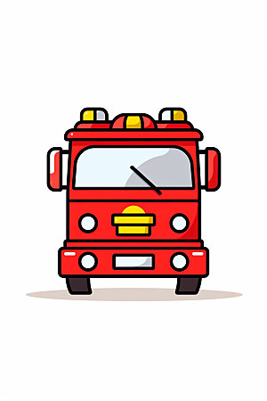消防宣传消防栓矢量元素卡通插画