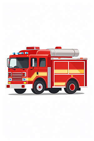 消防宣传消防安全警铃卡通插画