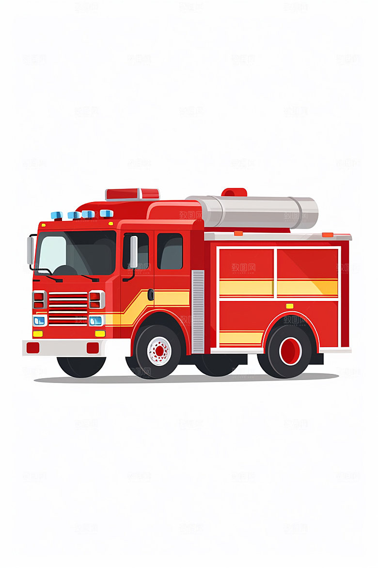 消防宣传消防安全警铃卡通插画