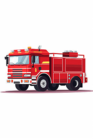 消防宣传矢量元素消防安全卡通插画