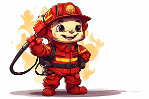 消防宣传消防救援消防安全矢量素材