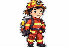 消防宣传人物插画消防安全矢量素材