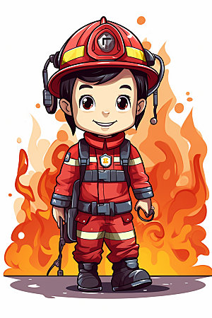 消防宣传消防安全消防救援矢量素材