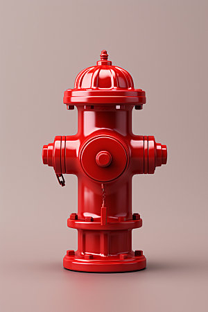 消防宣传警铃消防栓矢量模型