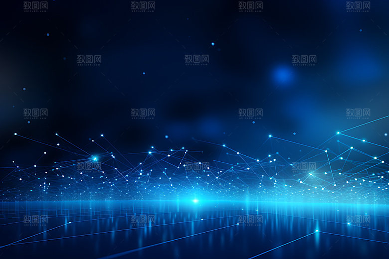 蓝色科技炫酷未来背景图