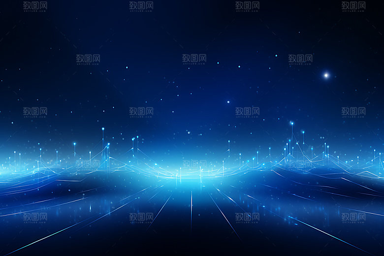 蓝色科技未来高清背景图