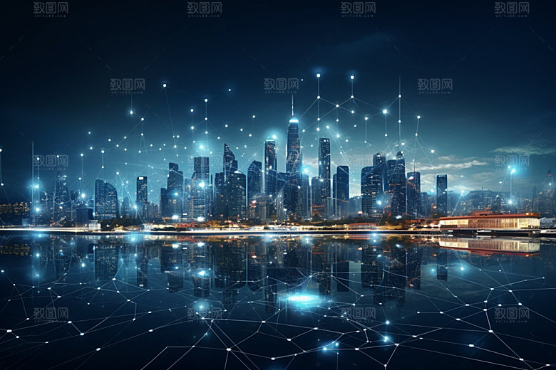 科技都市科创赛博朋克素材