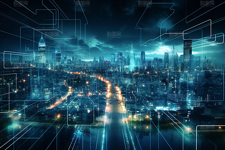 科技都市信息技术科创素材