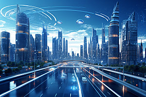 科技都市未来城市数字素材