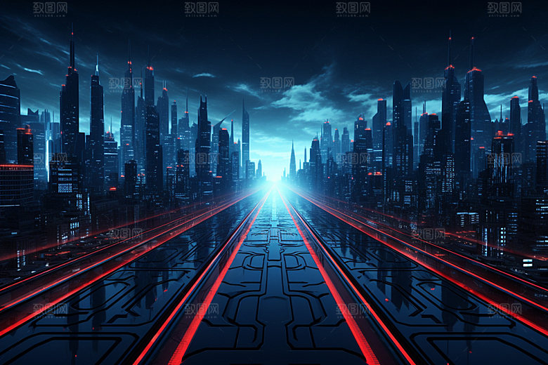 科技都市信息技术科创素材