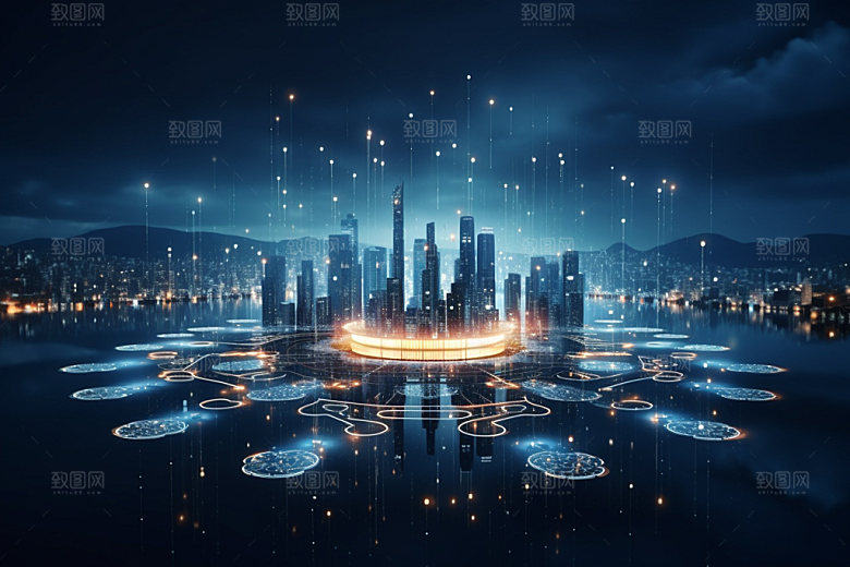 科技都市赛博朋克数字素材